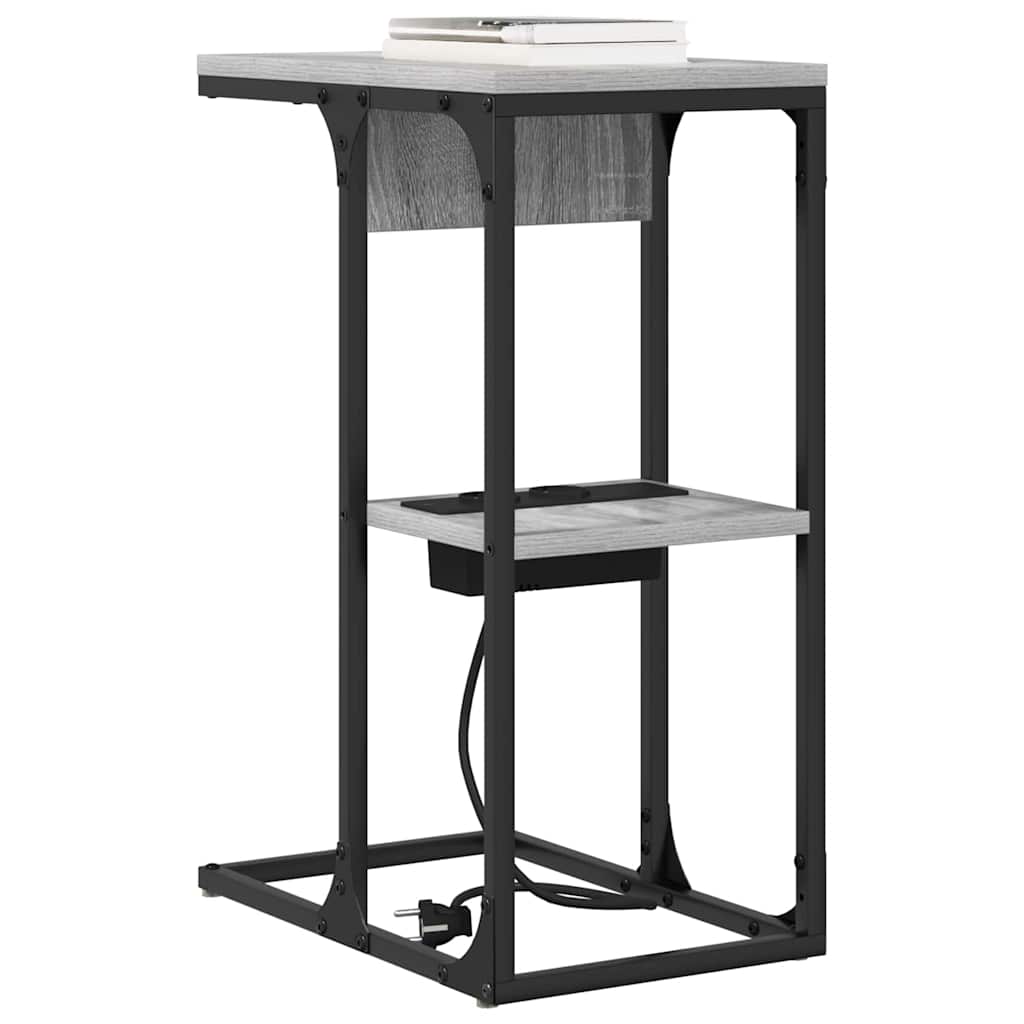 vidaXL Nachtkastje Grijs sonoma 41.5 x 26 x 60.5 cm Bewerkt hout