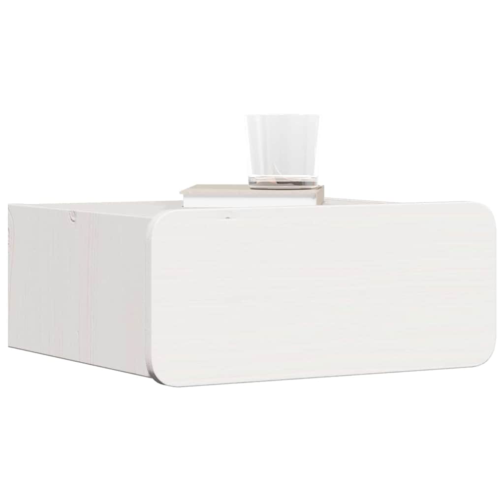 vidaXL Nachtkastje 2 pcs Wit 39 x 34 x 16.5 cm Massief grenenhout