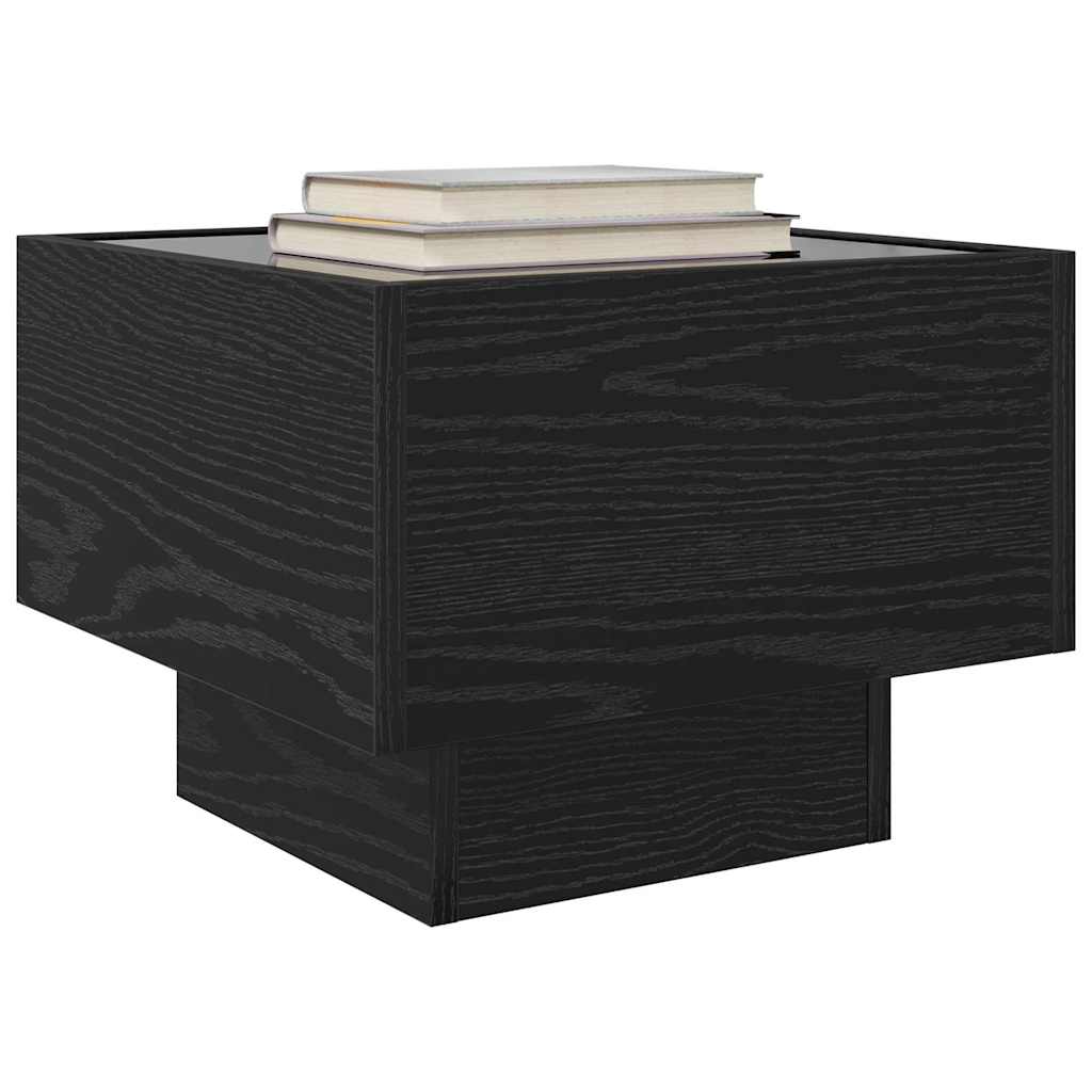 vidaXL Opbergkast Zwart eiken 40 x 40 x 30 cm Geengineerd hout, Glas