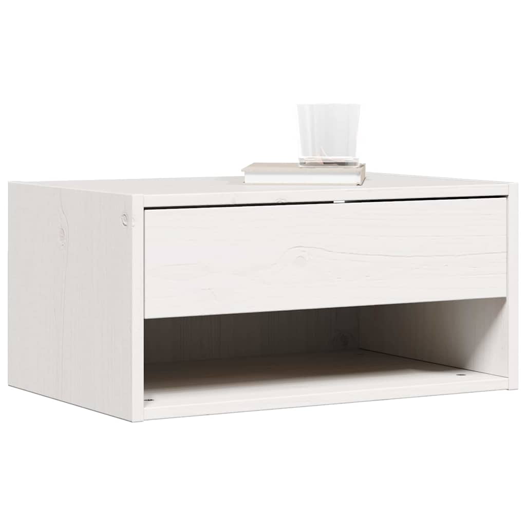 vidaXL Nachtkastje 2 pcs Wit 50 x 32.5 x 24 cm Massief grenenhout