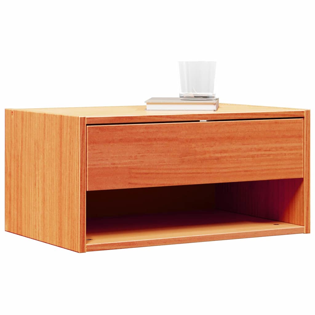vidaXL Nachtkastje 2 pcs Wasbruin 50 x 32.5 x 24 cm Massief grenenhout