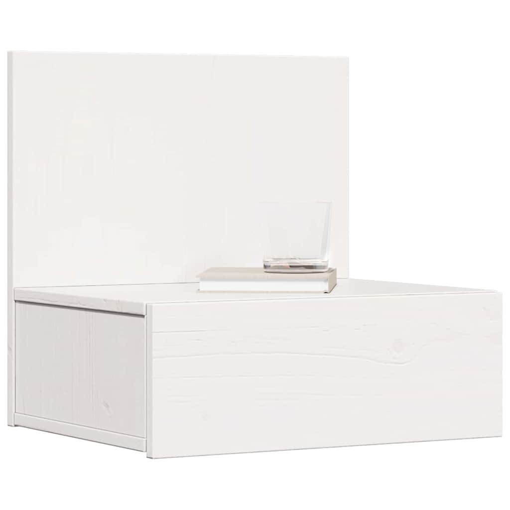 vidaXL Nachtkastje 2 pcs Wit 42 x 32,5 x 40 cm Massief grenenhout