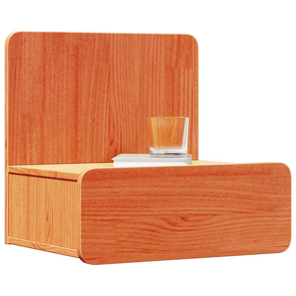 vidaXL Nachtkastje 2 pcs Wasbruin 44 x 32.5 x 40 cm Massief grenenhout