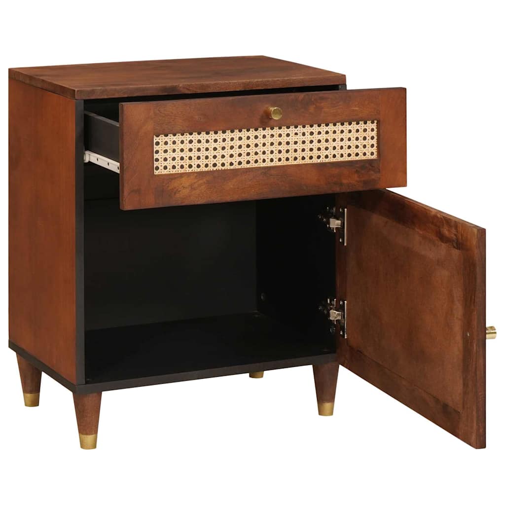 vidaXL Nachtkastjes Bruin 50 x 33 x 60 cm Bamboe en massief mango hout