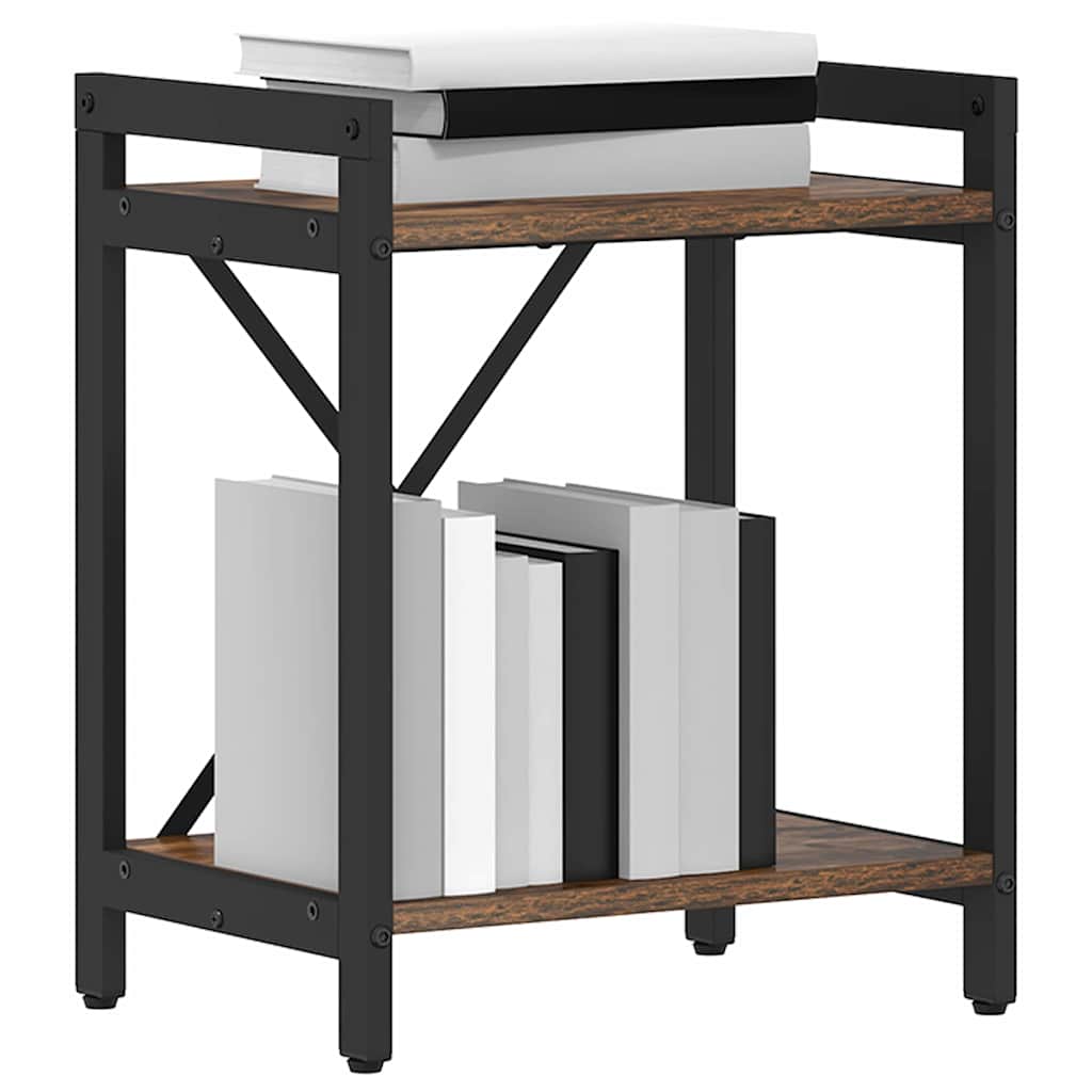 vidaXL Boekenkast Gerookt eiken 40 x 30 x 48.5 cm Bewerkt hout