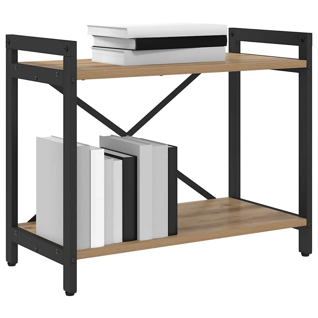 vidaXL Boekenkast artisanaal eikenkleurig 60 x 30 x 48.5 cm