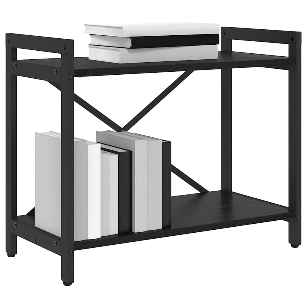 vidaXL Boekenkast Zwart eiken 60 x 30 x 48.5 cm Bewerkt hout