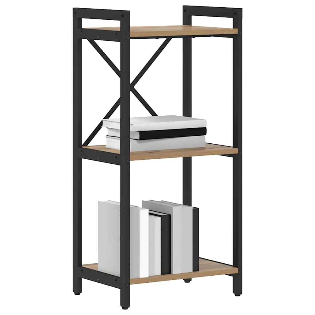 vidaXL Boekenkast artisanaal eikenkleurig 40 x 30 x 83 cm Bewerkt hout