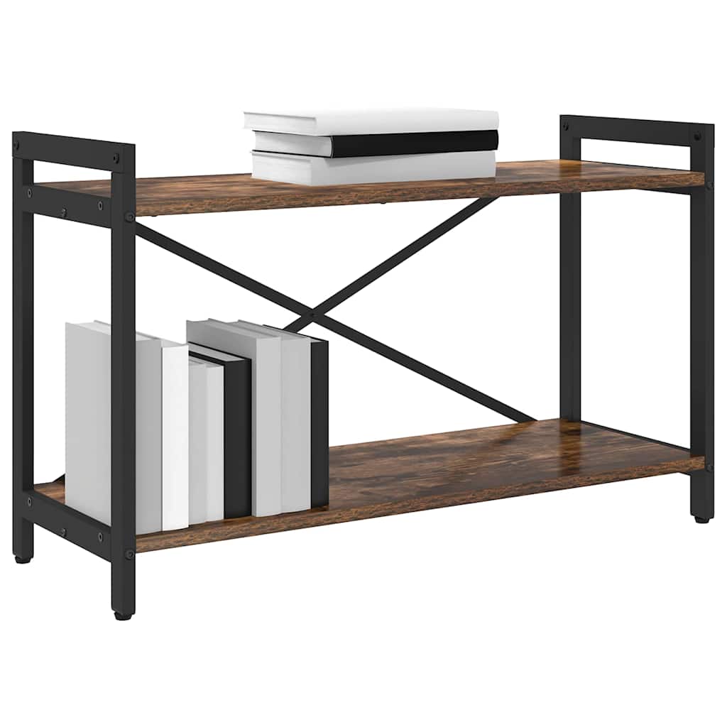 vidaXL Boekenkast Gerookt eiken 80 x 30 x 48.5 cm Bewerkt hout