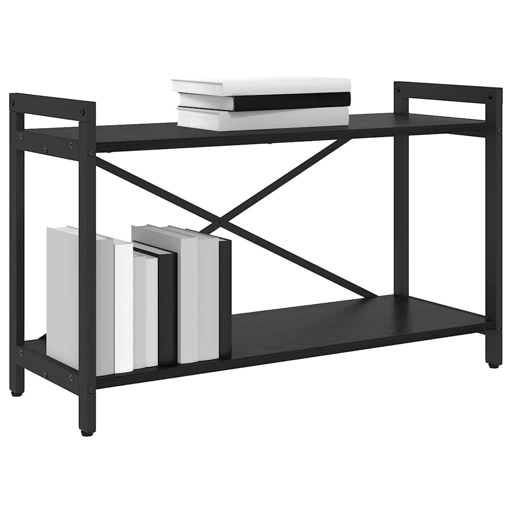 vidaXL Boekenkast Zwart eiken 80 x 30 x 48.5 cm Bewerkt hout