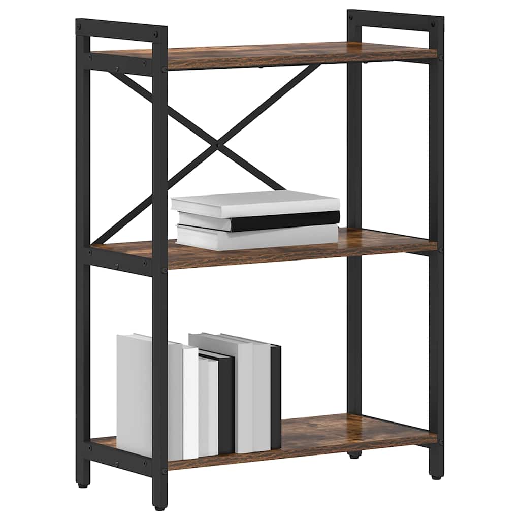 vidaXL Boekenkast Gerookt eiken 60 x 30 x 83 cm Bewerkt hout