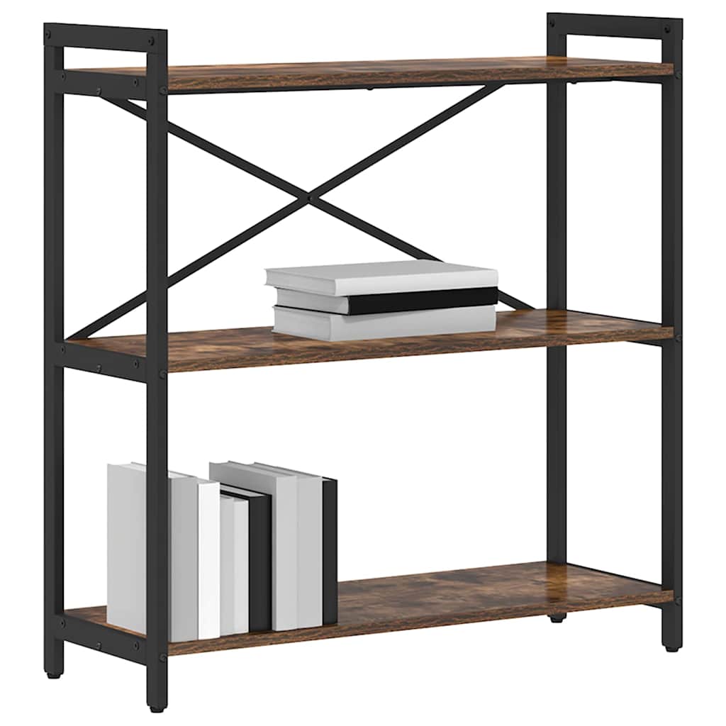 vidaXL Boekenkast Gerookt eiken 80 x 30 x 83 cm Bewerkt hout