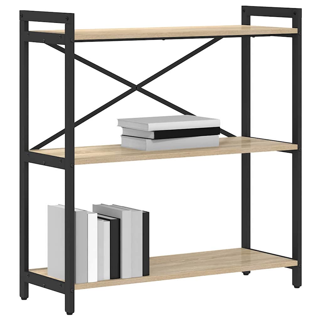 vidaXL Boekenkast Sonoma eiken 80 x 30 x 83 cm Bewerkt hout