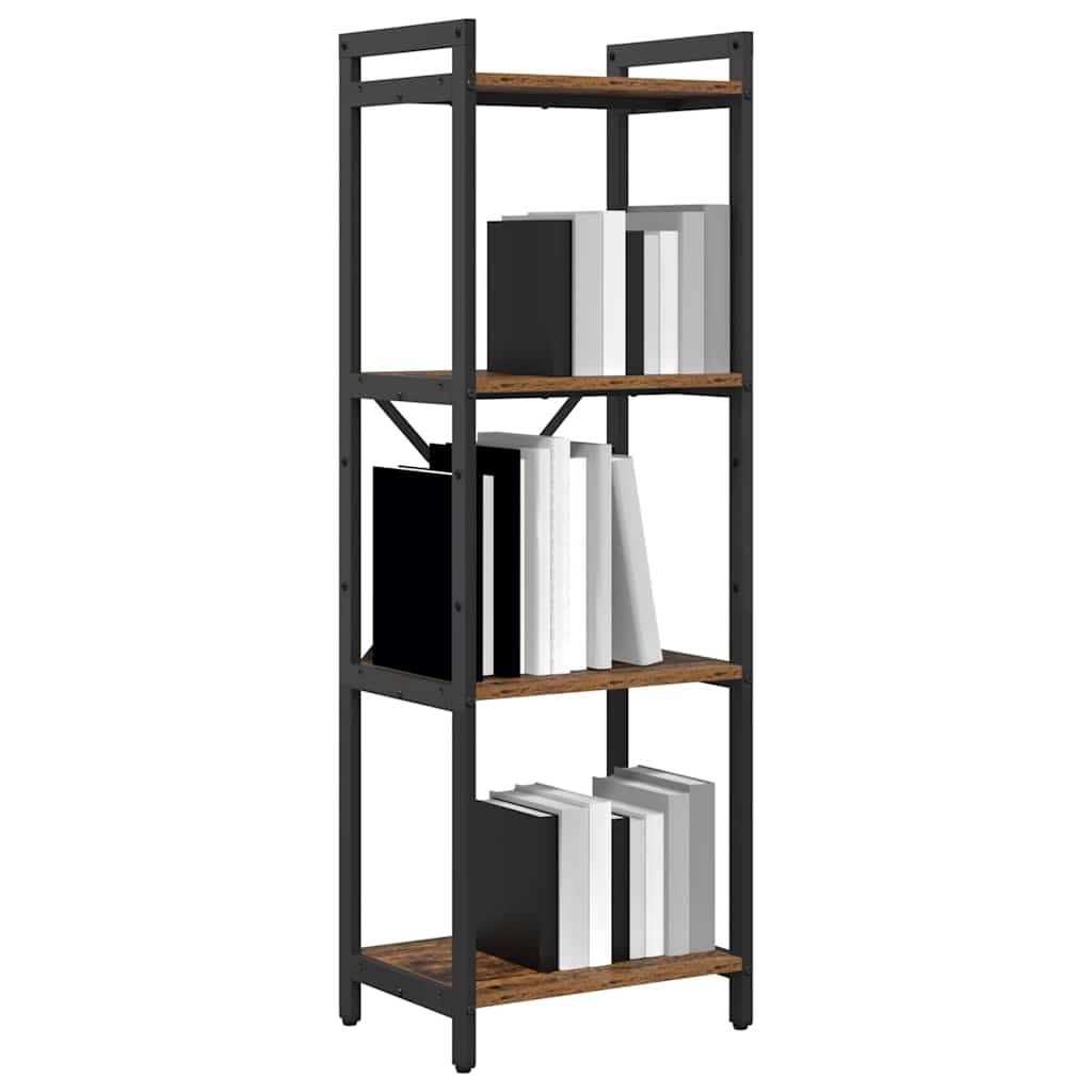 vidaXL Boekenkast Oud hout 40 x 30 x 118 cm Bewerkt hout