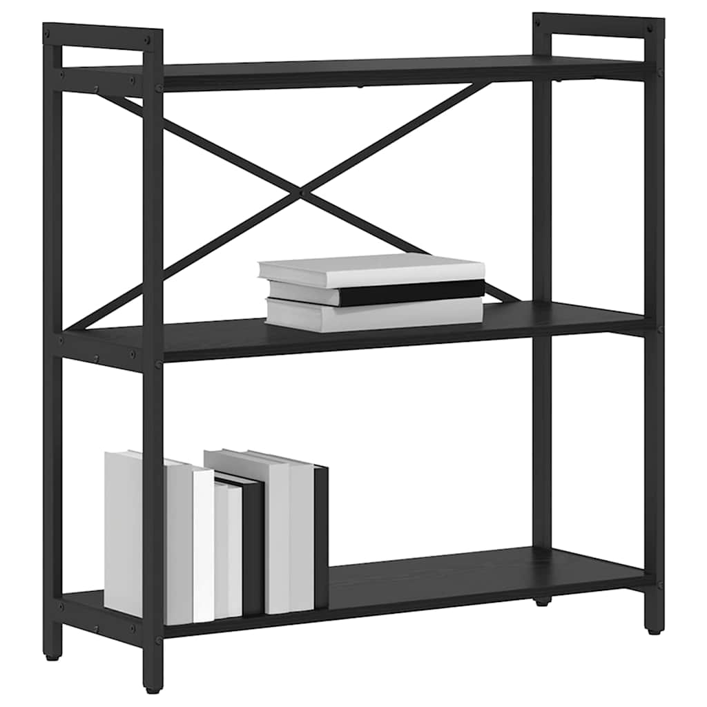 vidaXL Boekenkast Zwart eiken 80 x 30 x 83 cm Bewerkt hout