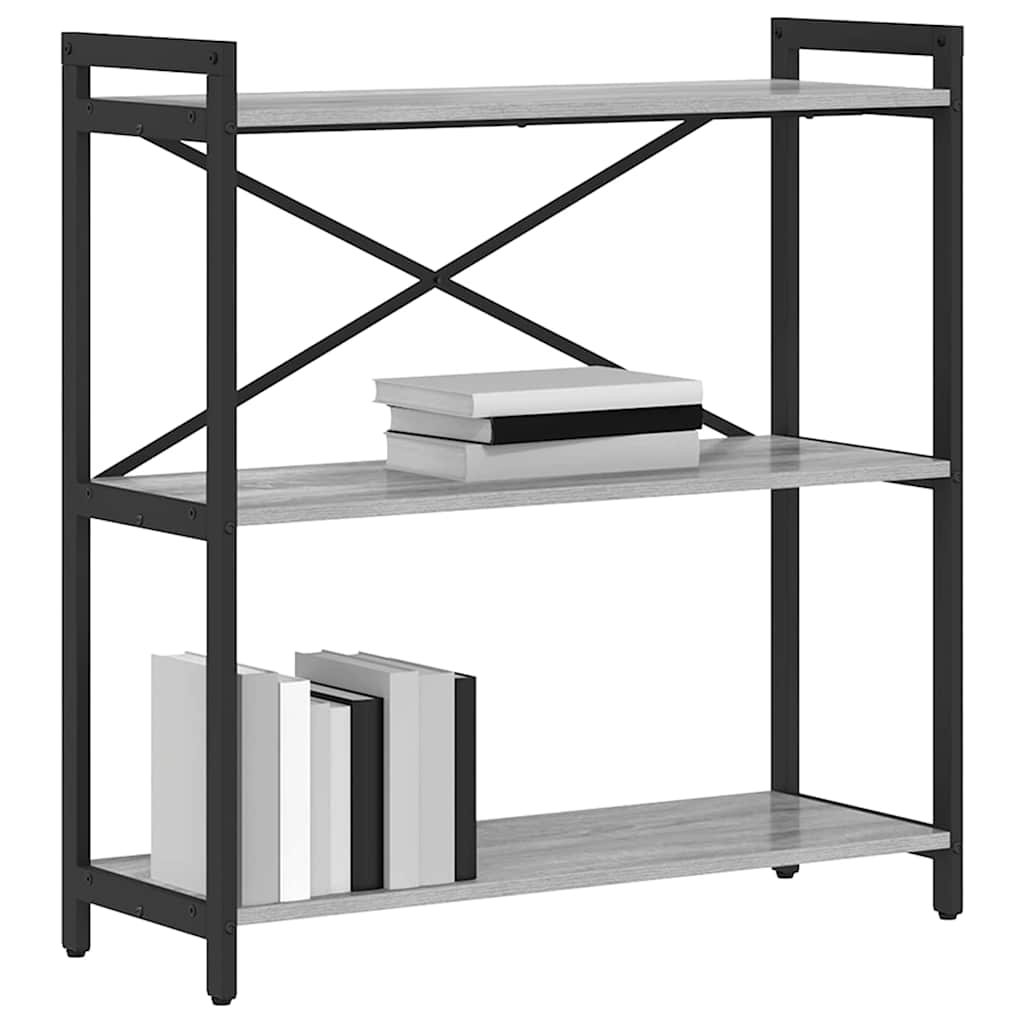 vidaXL Boekenkast Grijs sonoma 80 x 30 x 83 cm Bewerkt hout
