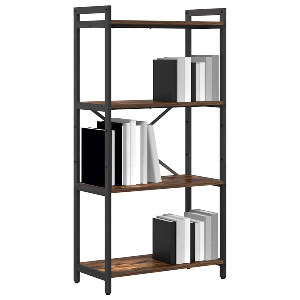 vidaXL Boekenkast Gerookt eiken 60 x 30 x 118 cm Bewerkt hout