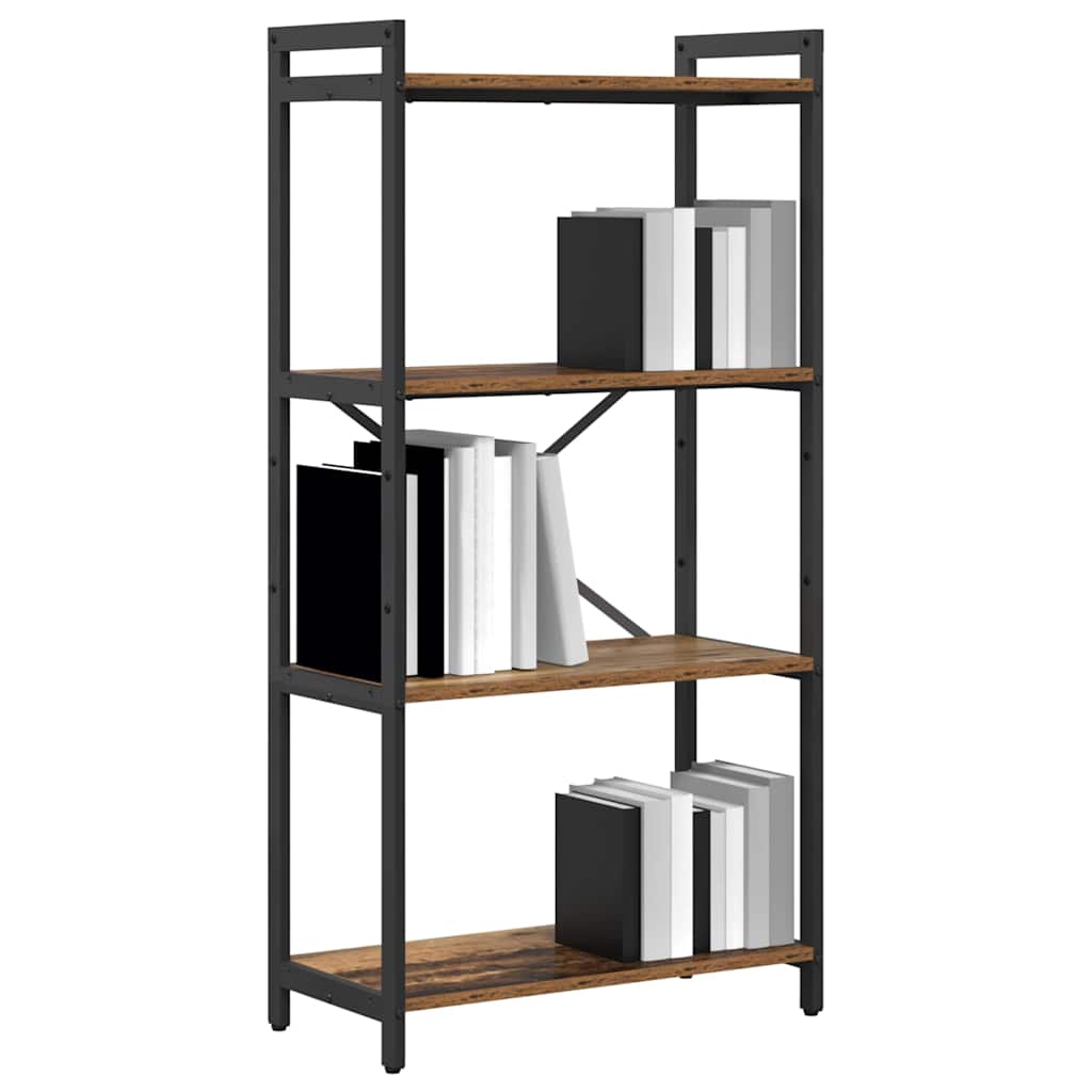 vidaXL Boekenkast Oud hout 60 x 30 x 118 cm Bewerkt hout