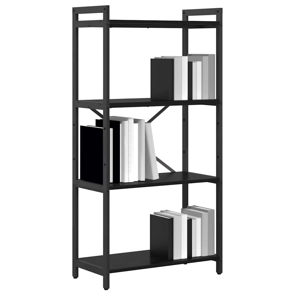 vidaXL Boekenkast Zwart eiken 60 x 30 x 118 cm Bewerkt hout