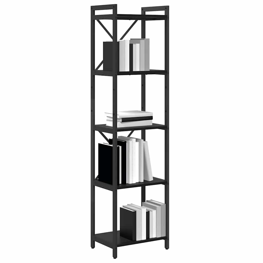 vidaXL Boekenkast Zwart eiken 40 x 30 x 153 cm Bewerkt hout