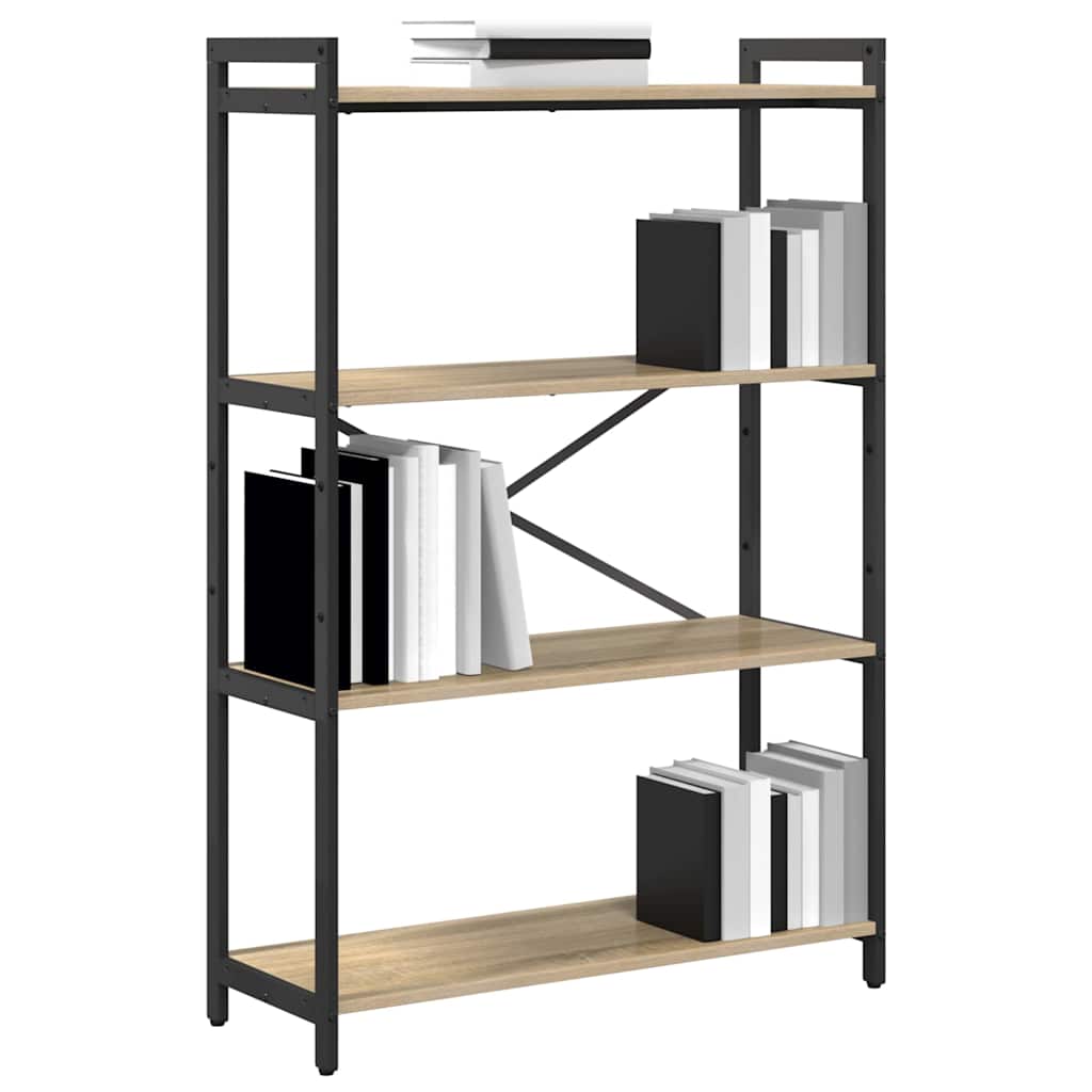 vidaXL Boekenkast Sonoma eiken 80 x 30 x 118 cm Bewerkt hout