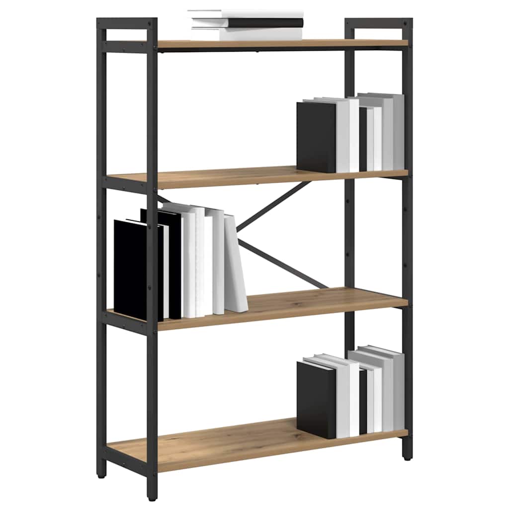 vidaXL Boekenkast artisanaal eikenkleurig 80 x 30 x 118 cm