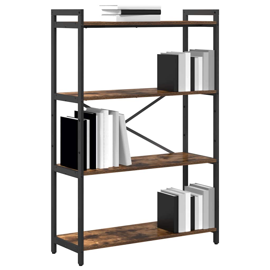 vidaXL Boekenkast Gerookt eiken 80 x 30 x 118 cm Bewerkt hout