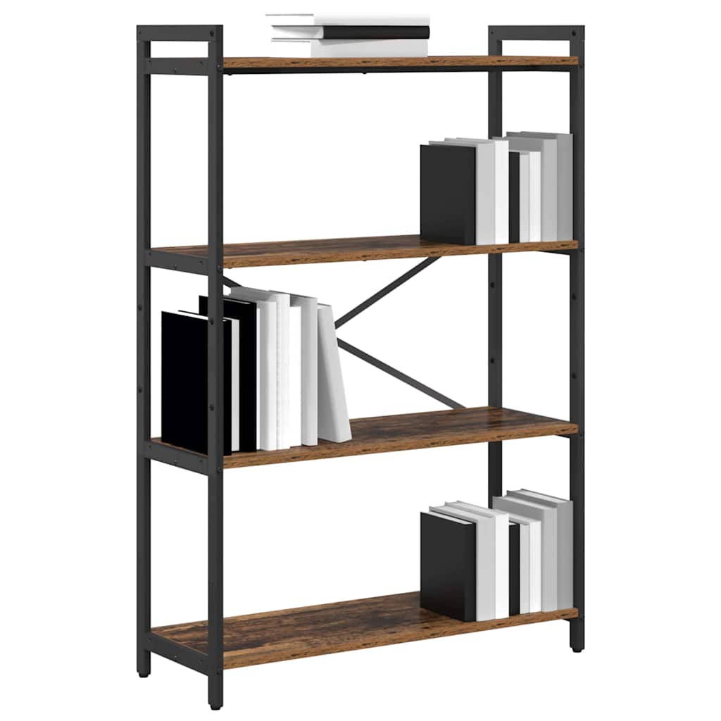 vidaXL Boekenkast Oud hout 80 x 30 x 118 cm Bewerkt hout