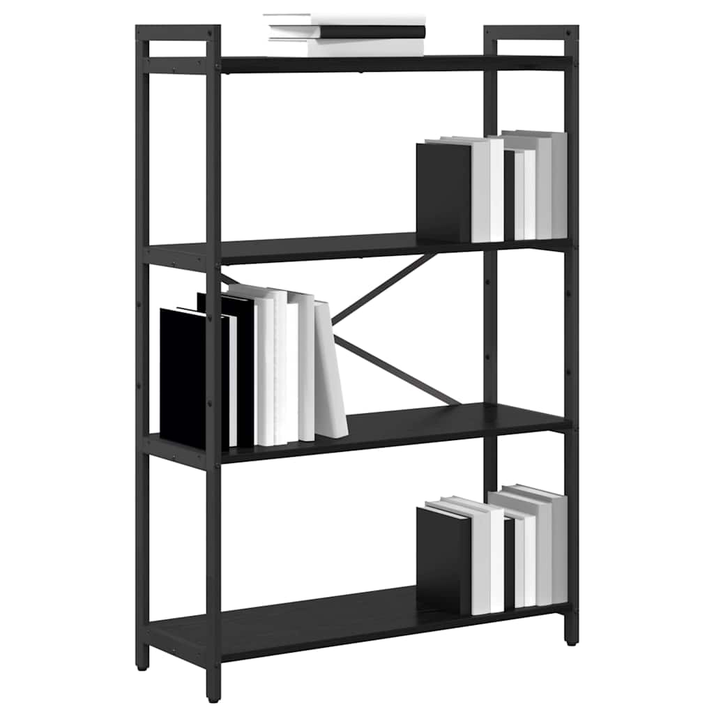 vidaXL Boekenkast Zwart eiken 80 x 30 x 118 cm Bewerkt hout