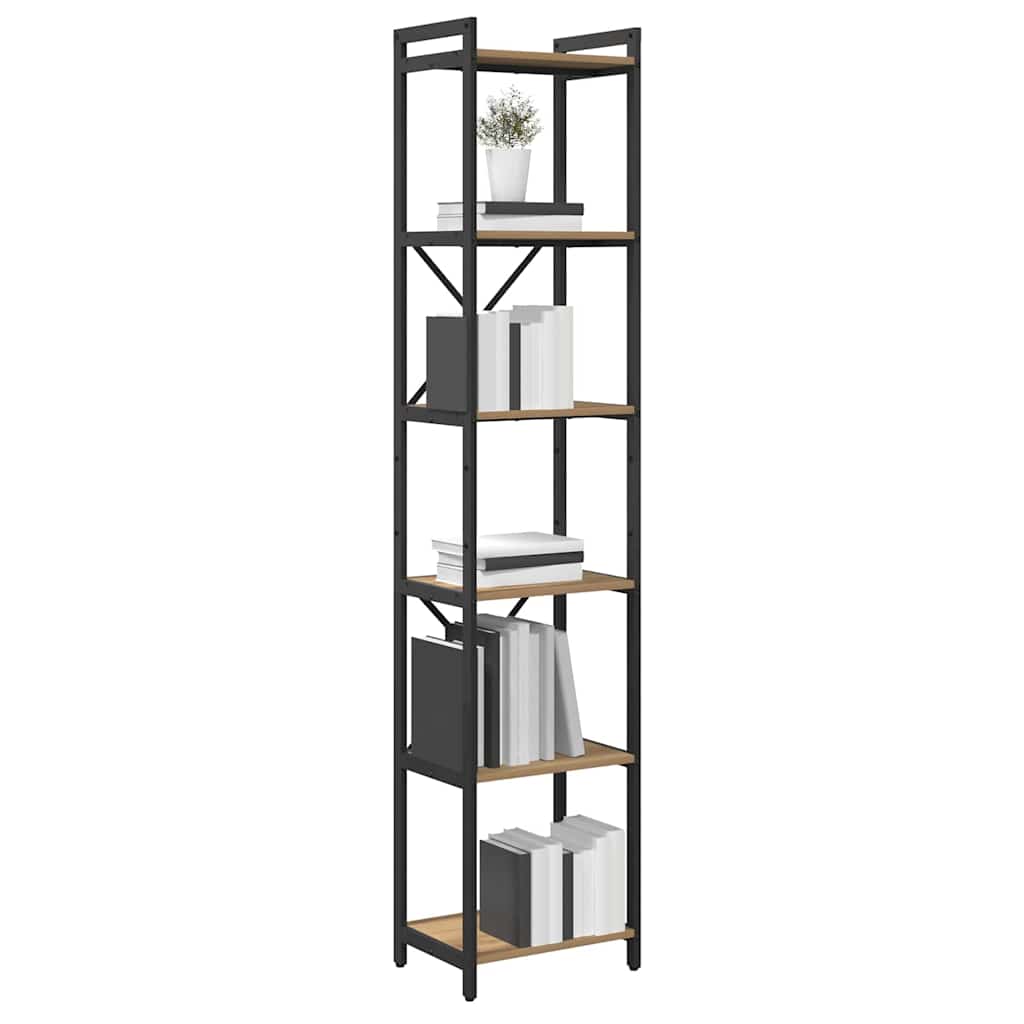 vidaXL Boekenkast artisanaal eikenkleurig 40 x 30 x 188 cm