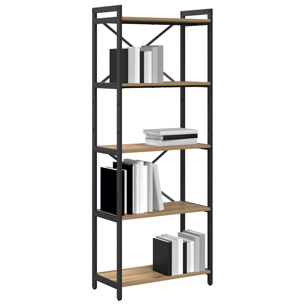 vidaXL Boekenkast artisanaal eikenkleurig 60 x 30 x 153 cm
