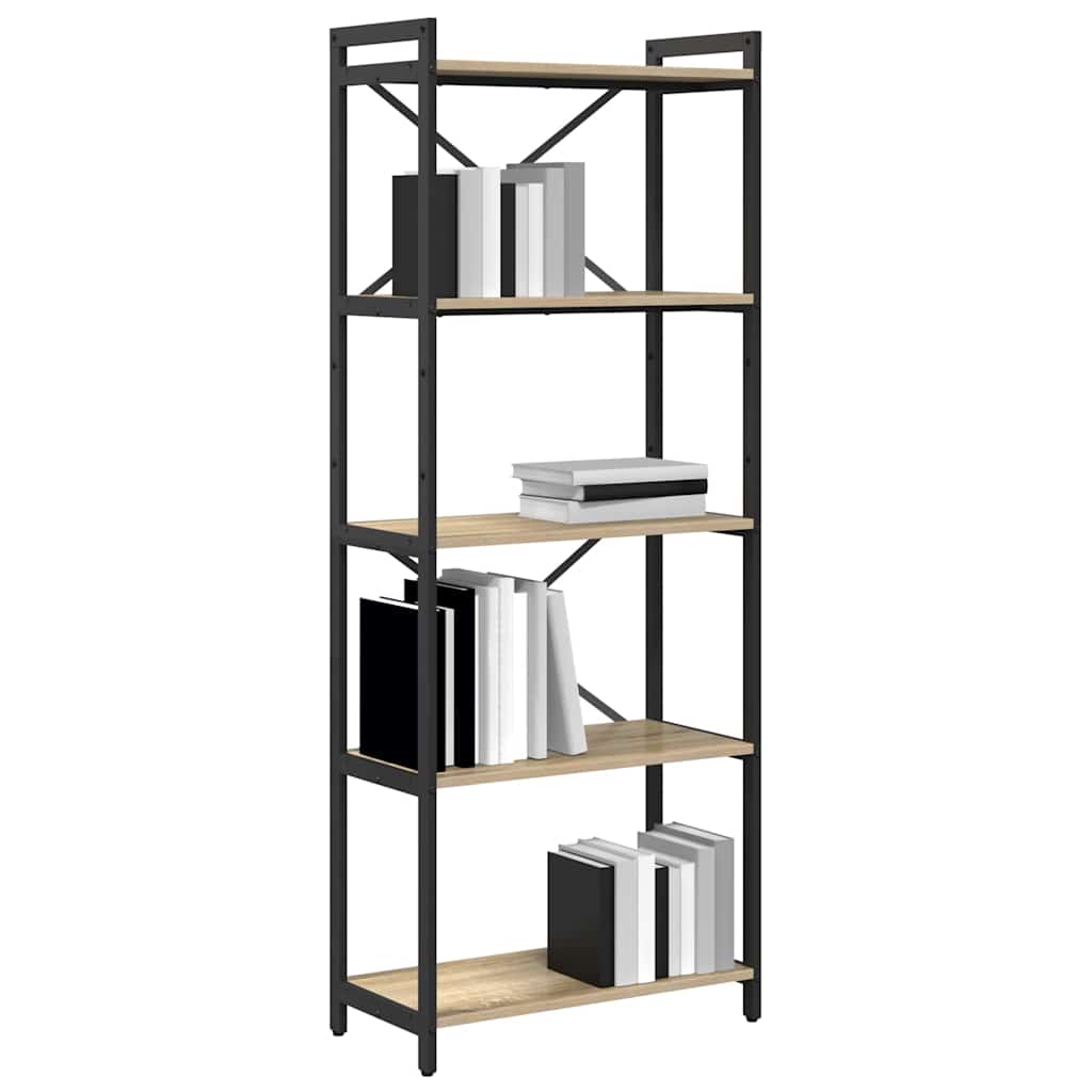 vidaXL Boekenkast Sonoma eiken 60 x 30 x 153 cm Bewerkt hout