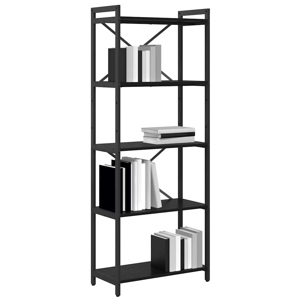 vidaXL Boekenkast Zwart eiken 60 x 30 x 153 cm Bewerkt hout