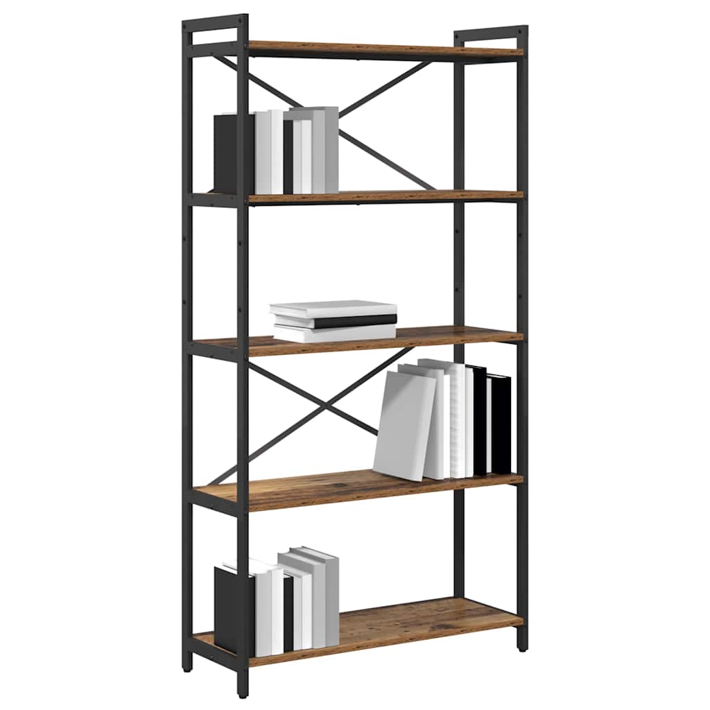 vidaXL Boekenkast Oud hout 80 x 30 x 153 cm Bewerkt hout
