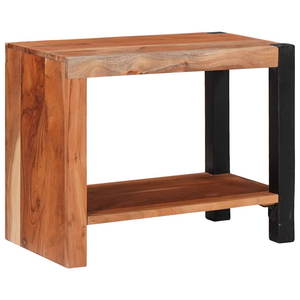 vidaXL Boekenkast Bruin, Zwart 50 x 30 x 40 cm Massief Acaciahout