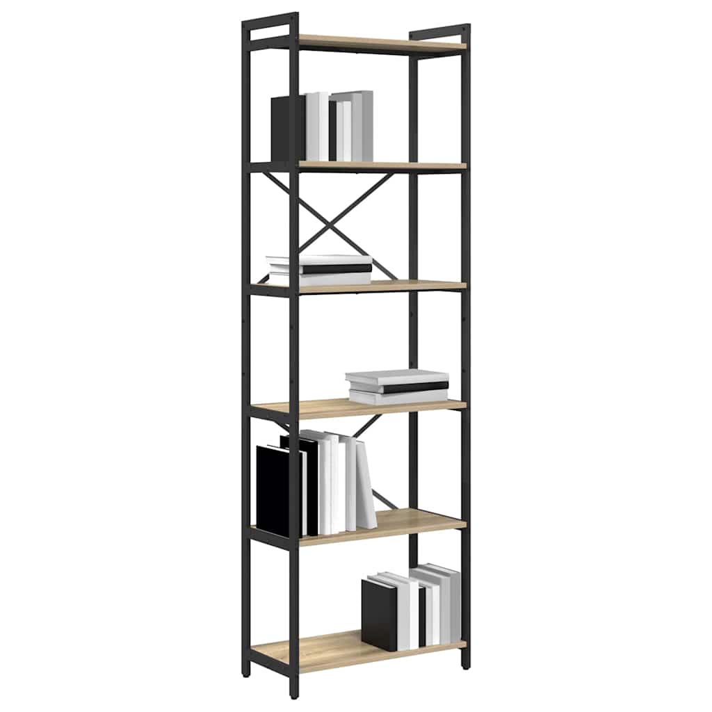 vidaXL Boekenkast Sonoma eiken 60 x 30 x 188 cm Bewerkt hout