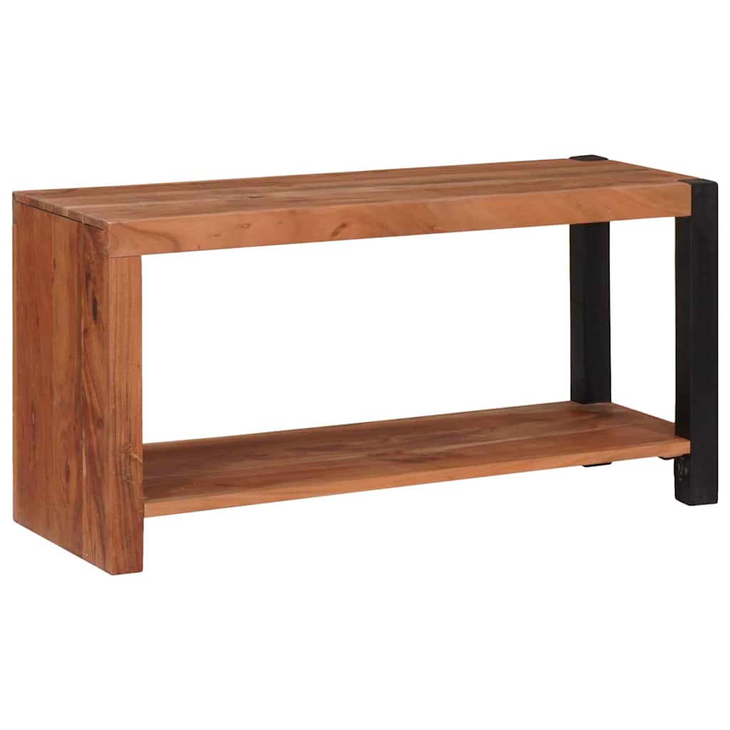 vidaXL Boekenkast Bruin, Zwart 80 x 30 x 40 cm Massief Acaciahout