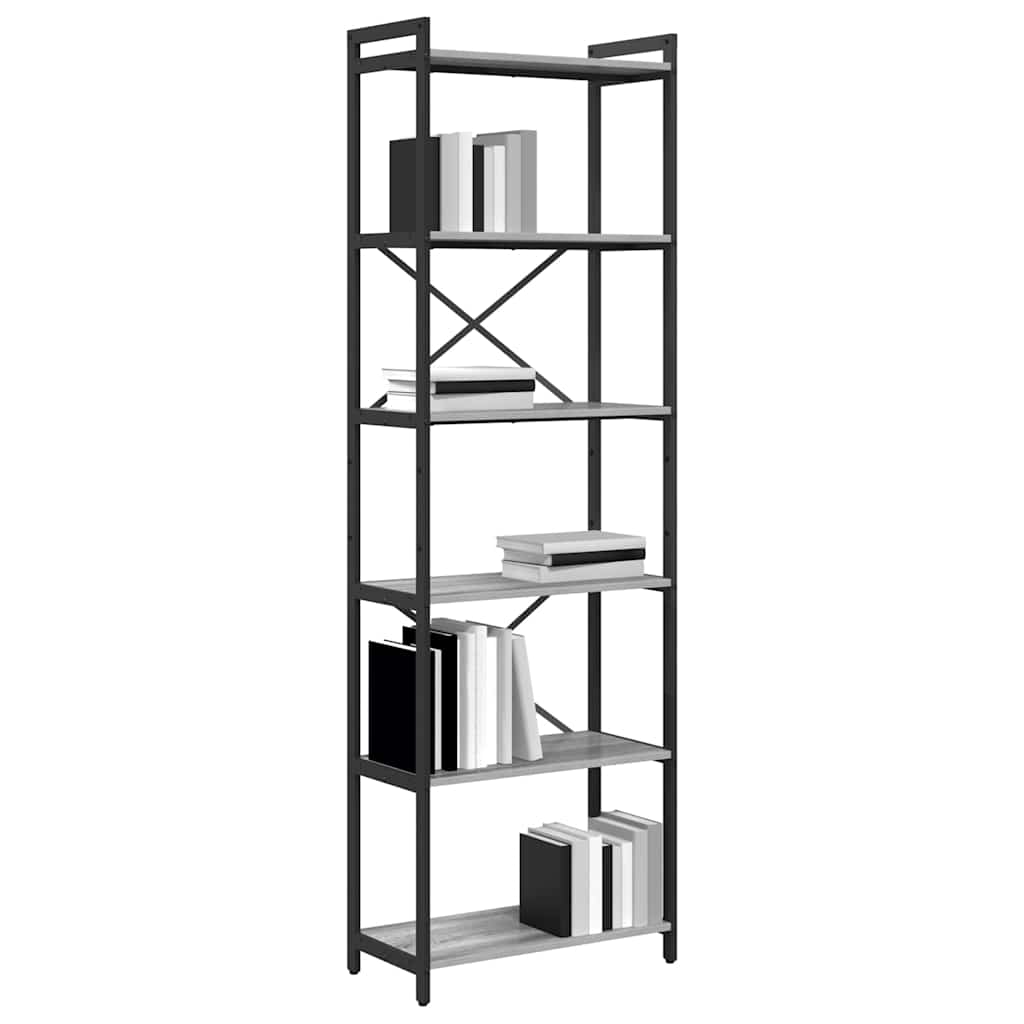 vidaXL Boekenkast Grijs sonoma 60 x 30 x 188 cm Bewerkt hout