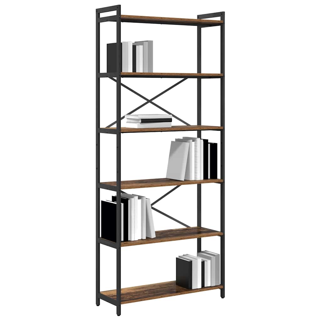 vidaXL Boekenkast Oud hout 80 x 30 x 188 cm Bewerkt hout