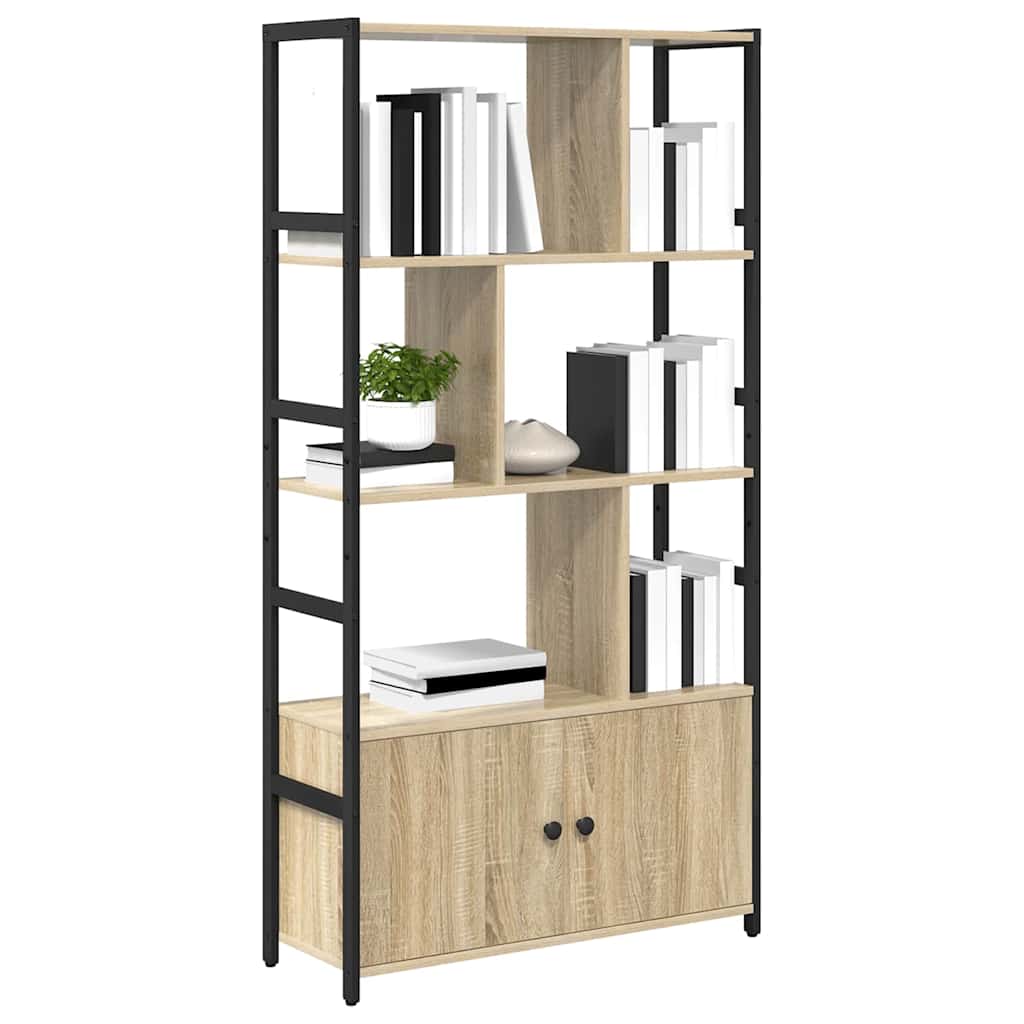 vidaXL Boekenkast Sonoma eiken 80 x 30 x 155,5 cm Bewerkt hout