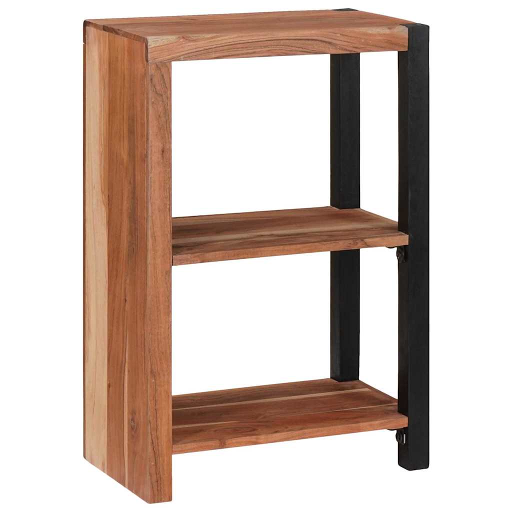 vidaXL Boekenkast Bruin, Zwart 50 x 30 x 75 cm Massief Acaciahout