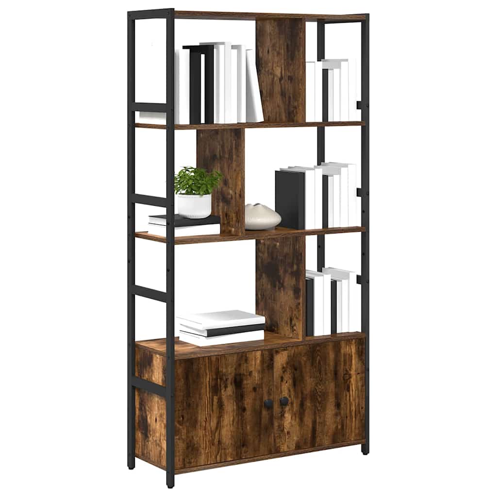vidaXL Boekenkast Gerookt eiken 80 x 30 x 155,5 cm Bewerkt hout