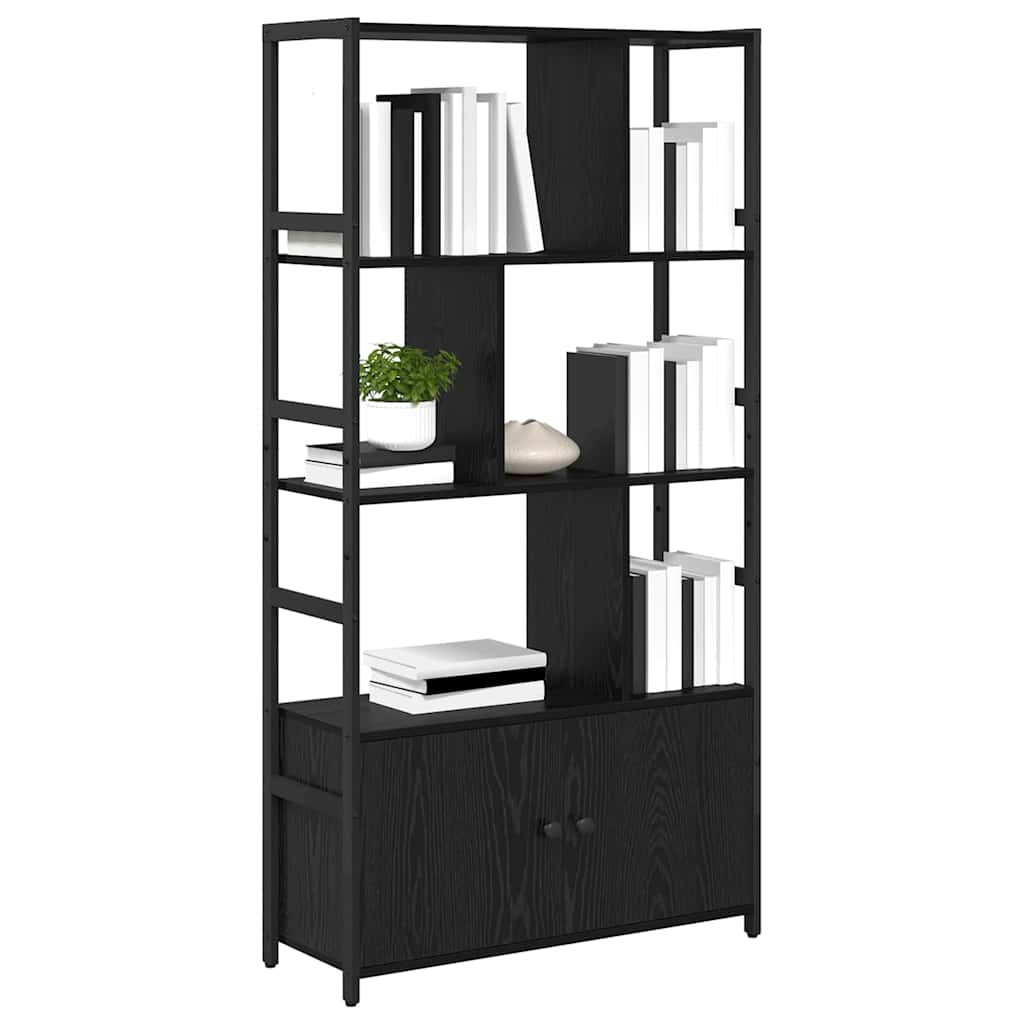 vidaXL Boekenkast Zwart eiken 80 x 30 x 155,5 cm Bewerkt hout