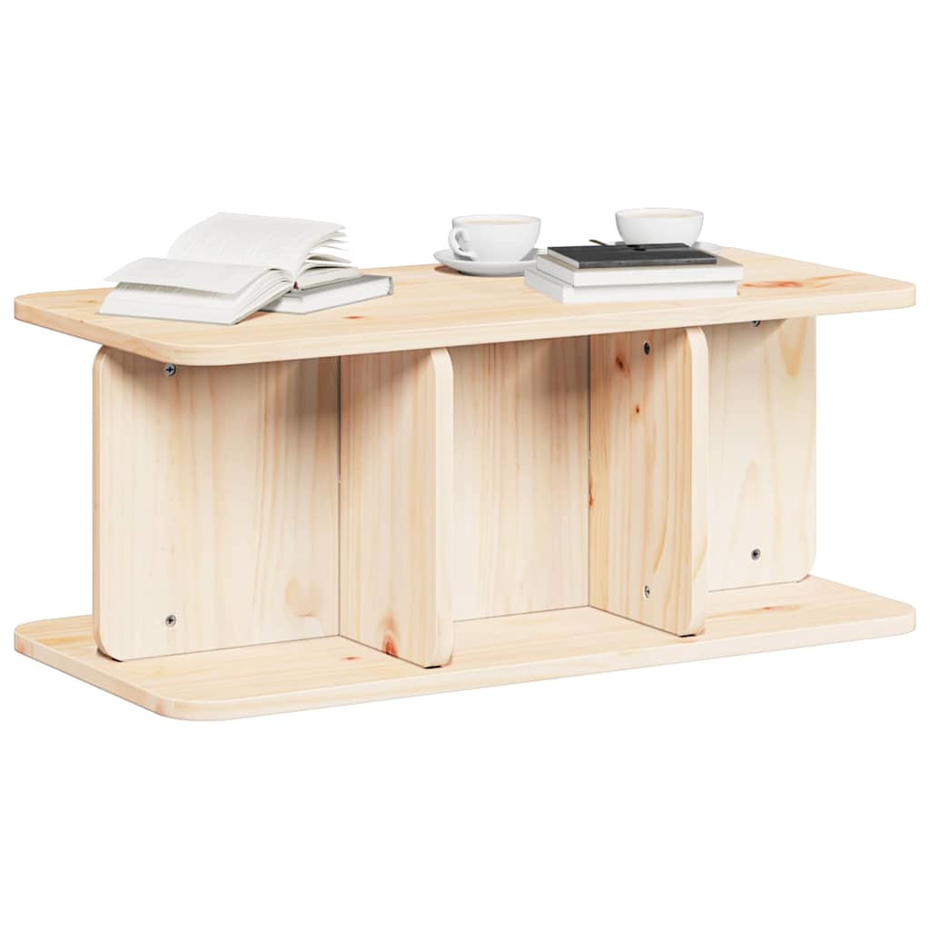 vidaXL Salontafel Naturel 80 x 39.5 x 33.5 cm Massief grenenhout