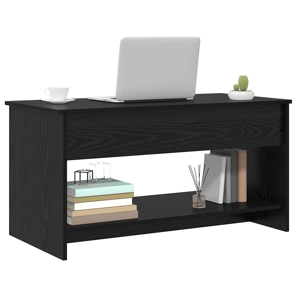 vidaXL Salontafel Zwart eiken 102 x 50 x 52.5 cm Bewerkt hout