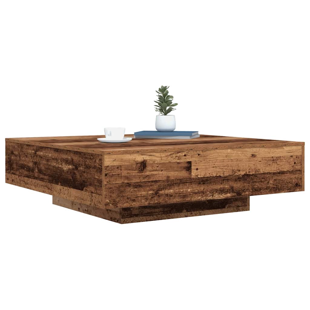 vidaXL Salontafel Oud hout 100 x 100 x 31 cm Bewerkt hout