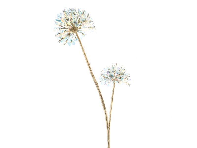 Hortus Kunstbloem allium holografic cream, 78 cm - 