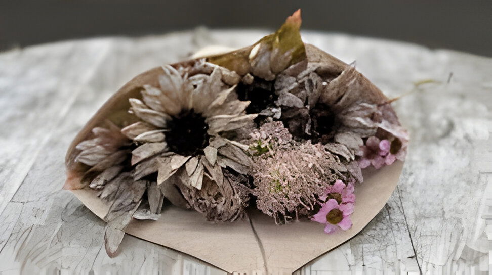 Buitengewoon de boet Boeket gedroogde kunstbloemen z groen - 