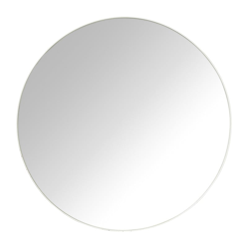 Xenos Ronde spiegel met beige lijst - ø80 cm