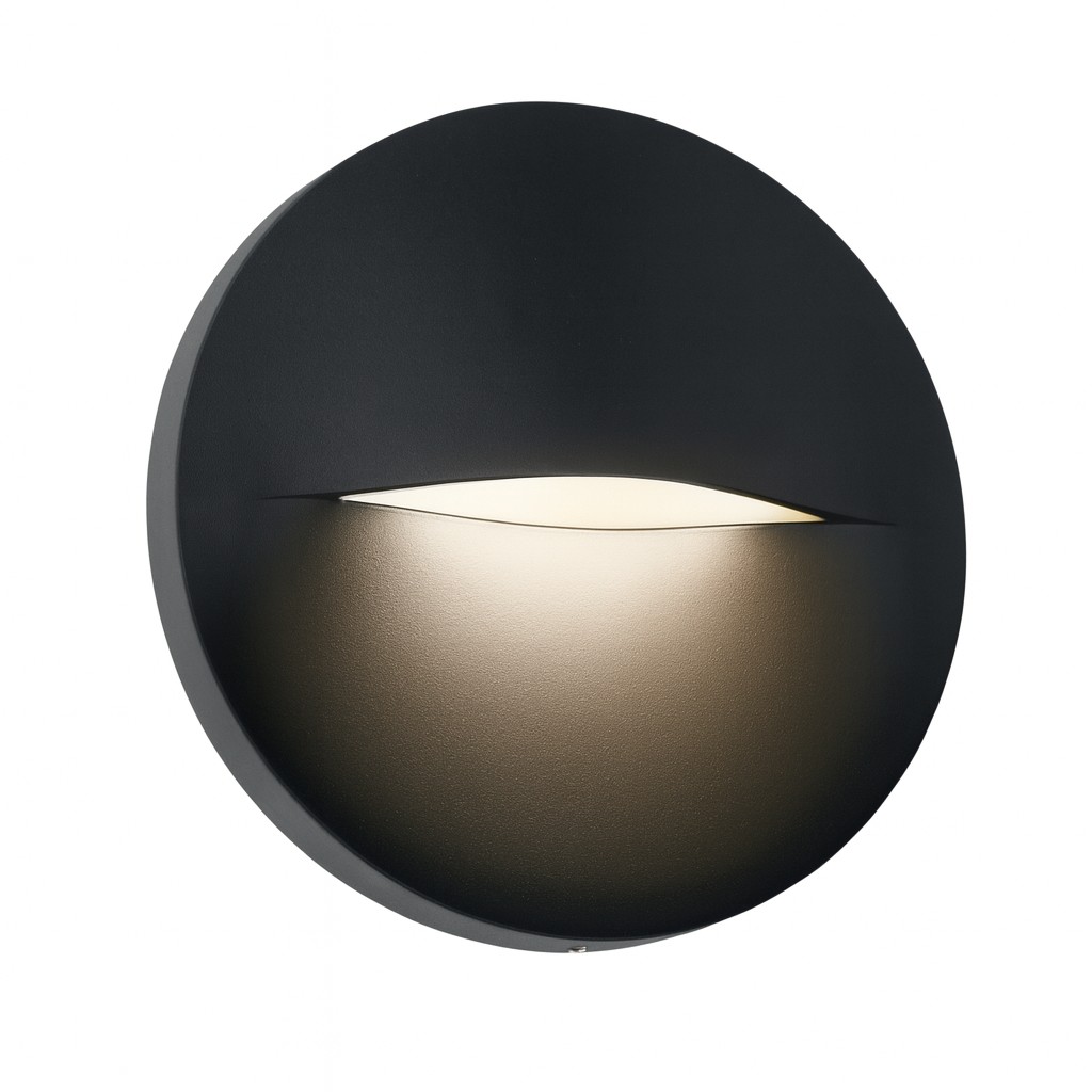 KS Verlichting Paxton Muurlamp Round Zwart